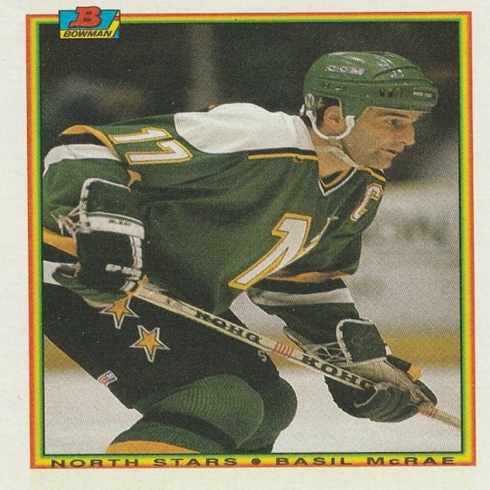 Basil McRae - 1990 Topps Bowman Hockey Card
